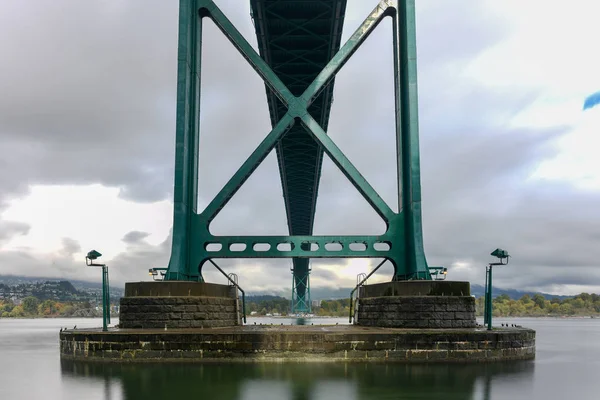 Lions Gate Bridge Gezien Vanaf Stanley Park Vancouver Canada Lions — Stockfoto