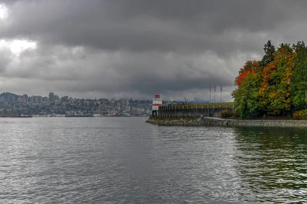 Маяк Броктон Пойнт Расположенный Ванкувере Британская Колумбия Канада — стоковое фото