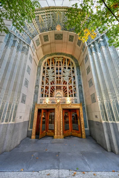 Extérieur Ancien Gratte Ciel 1930 Marine Building Centre Ville Vancouver — Photo