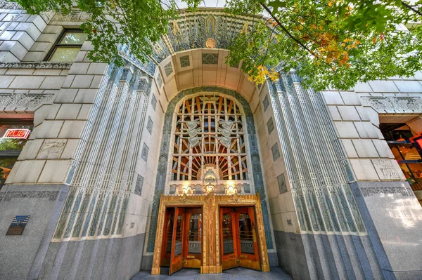 Exterior Antigo Arranha Céu 1930 Centro Vancouver Canadá — Fotografia de Stock