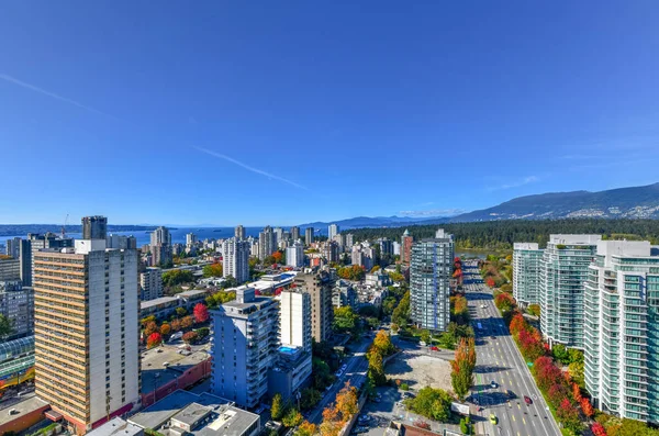 Veduta Aerea Del Moderno Skyline Della Città Vancouver Columbia Britannica — Foto Stock