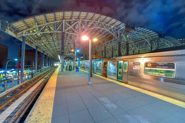 Nova Iorque Dezembro 2018 Estação Metrô Coney Island Brooklyn Nova — Fotografia de Stock