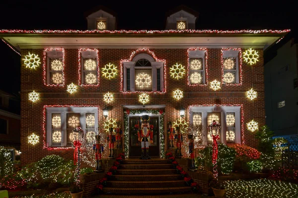 Vividly Decorated Homes Christmas — Stock Photo, Image