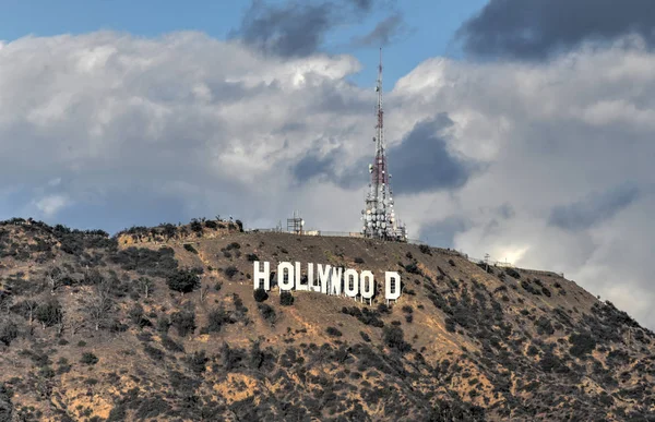 Pohled Známou Památku Nápisu Hollywood Los Angeles Kalifornie — Stock fotografie