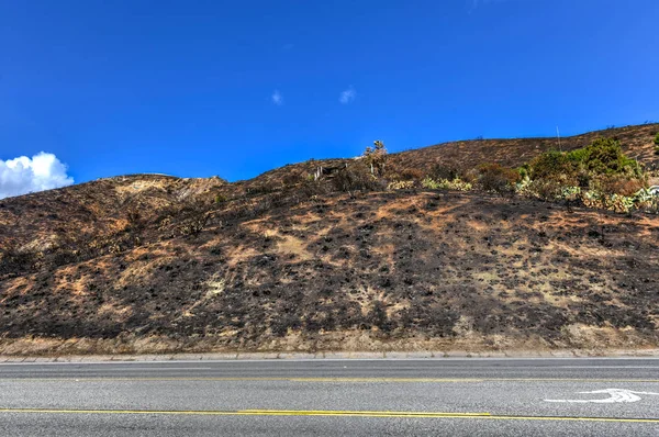 Malibú Tras Incendio Woolsey California — Foto de Stock