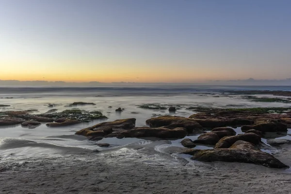 Natursköna Panoramautsikt Över Solnedgången Landskapet Fjärran Jolla Shores Och Stilla — Stockfoto
