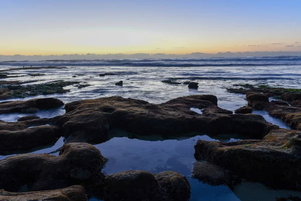 Paisaje Panorámico Panorámico Atardecer Las Lejanas Costas Jolla Océano Pacífico — Foto de Stock