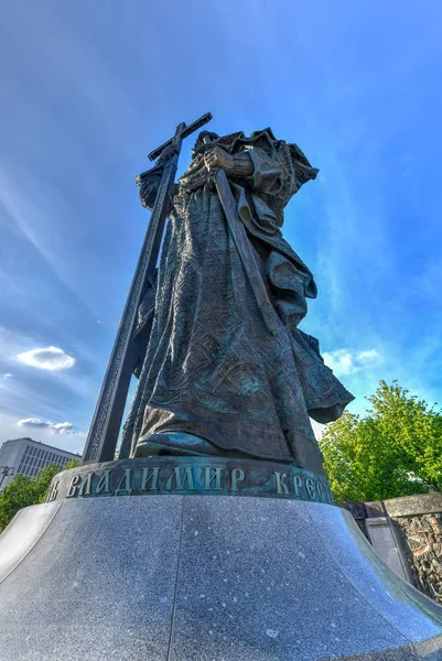 Monumento Vladímir Grande Príncipe Vladímir Bautista Rusia Plaza Borovitskaya Cerca — Foto de Stock