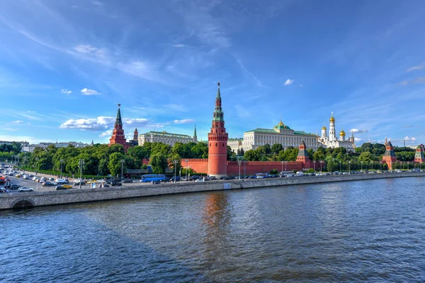 Moskau Kremlin Kremlin Damm Und Moskau Fluss Moskau Russland Architektur — Stockfoto