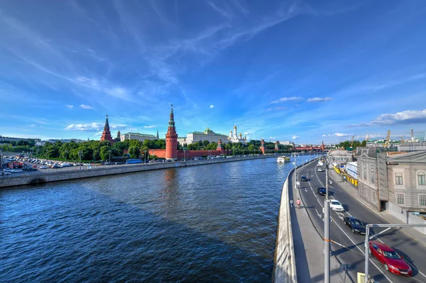 Moscow Kremlin Kremlin Embankment Moscow River Moscou Rússia Arquitetura Marco — Fotografia de Stock