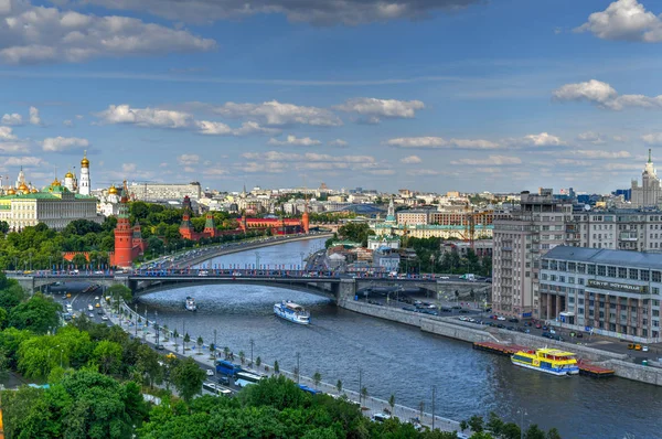 Vista Panorâmica Horizonte Centro Cidade Moscou Rússia — Fotografia de Stock