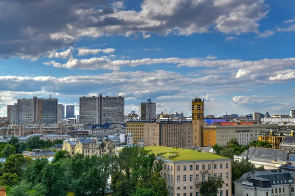 Vista Panorámica Del Horizonte Del Centro Moscú Rusia — Foto de Stock