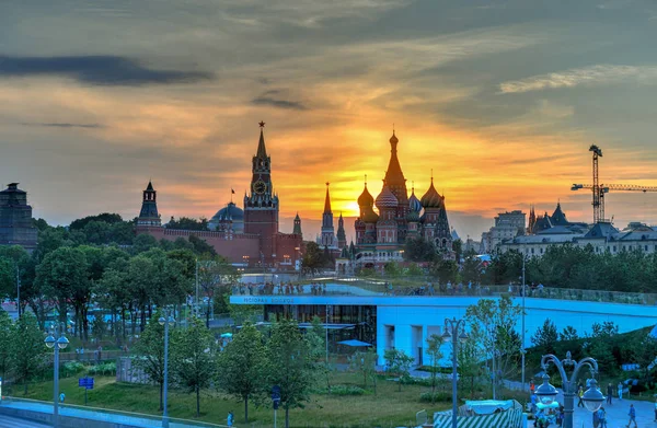Moscú Rusia Junio 2018 Catedral San Basilio Vista Desde Parque —  Fotos de Stock