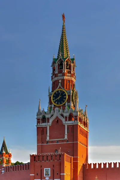 Torre Spasskaya Torre Salvador Moscou Kremlin Com Sinos Rússia — Fotografia de Stock