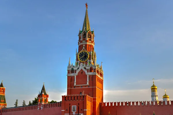 Torre Spasskaya Torre Salvador Moscou Kremlin Com Sinos Rússia — Fotografia de Stock