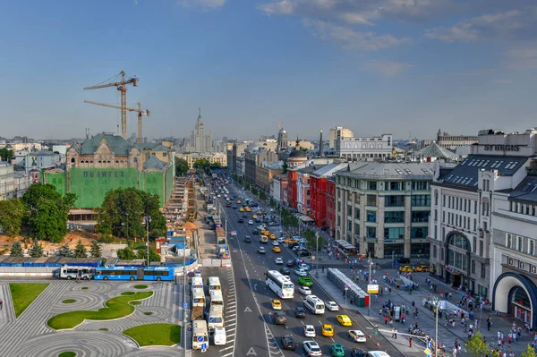 Panorama Moskwy Widok Tarasu Widokowego Magazynu Detsky Mir — Zdjęcie stockowe