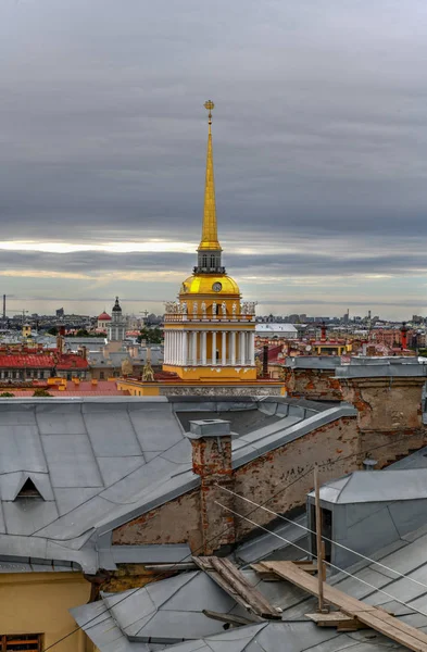 Admiralita Petrohradu Budova Bývalým Velitelství Admirality Ruského Carského Námořnictva Petrohradu — Stock fotografie