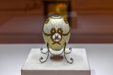 Saint Petersburg, Rusya - 30 Haziran 2018: Fabergé yumurta Faberge Müzesi Saint-Petersburg.