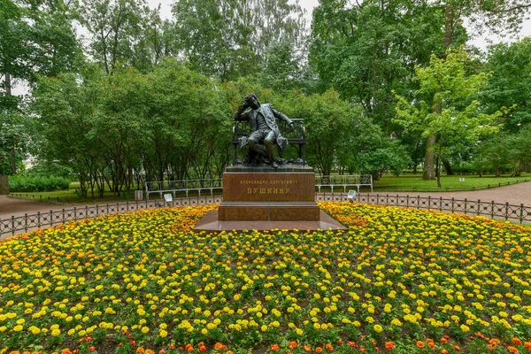 Monumento Alexander Pushkin Por Escultor Robert Bach 1900 Tsarskoye Selo — Foto de Stock