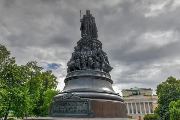 Monumento Catarina Magna Parque Catherine São Petersburgo Rússia — Fotografia de Stock