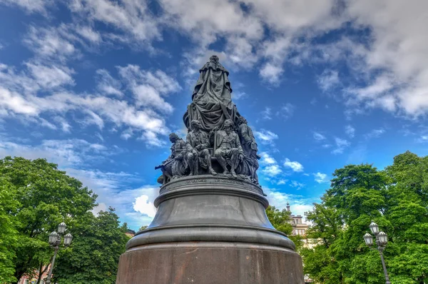 Monument Voor Catharina Grote Het Park Van Catherine Sint Petersburg — Stockfoto