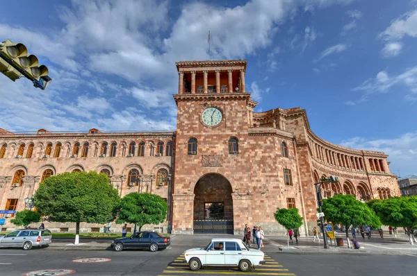 Plac Republiki Centralnym Placu Stolicy Armenii Erywaniu — Zdjęcie stockowe