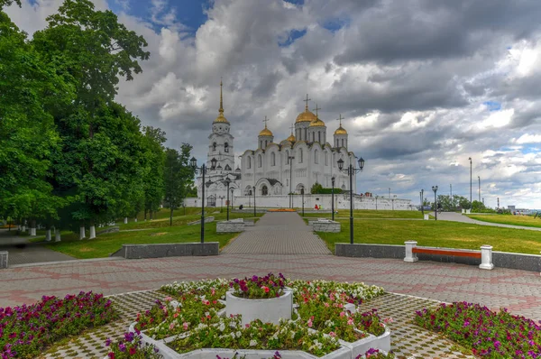 Catedral Uspenskiy Vladimir Rusia Largo Del Anillo Oro —  Fotos de Stock