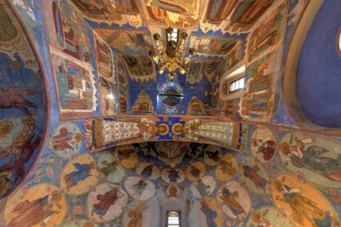 Suzdal, Rusya - 6 Temmuz 2018: Kurtarıcımız, Saint Euthymius Suzdal, Rusya'nın manastır başkalaşım katedral.