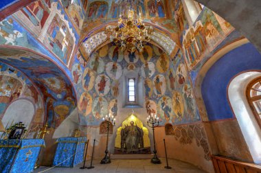 Suzdal, Rusya - 6 Temmuz 2018: Kurtarıcımız, Saint Euthymius Suzdal, Rusya'nın manastır başkalaşım katedral.