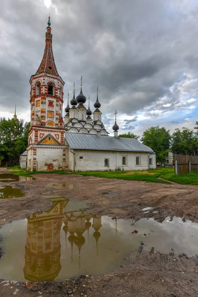 Antipievskaya Lazarevskaya Churches Suzdal Historic Small Town Vladimir Region Golden — Stock Photo, Image