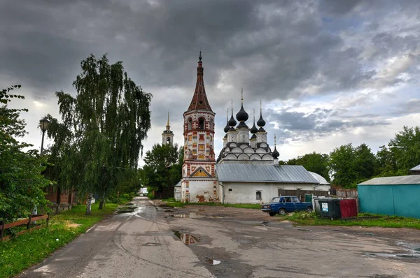 Suzdal Vladimir地区历史性小镇 的Antipievskaya和Lazarevskaya教堂 金戒指 俄罗斯 — 图库照片