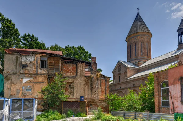 Jvaris Mama kerk - Tbilisi, Georgië — Stockfoto