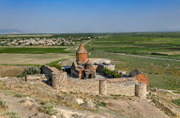 Klasztoru Khor Virap znacznie - Armenia — Zdjęcie stockowe