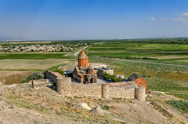 Klasztoru Khor Virap znacznie - Armenia — Zdjęcie stockowe