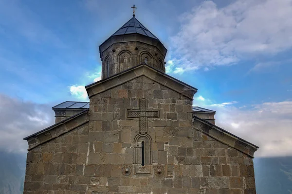 Εκκλησία Γεωργίου Τριάδος-Kazbegi, γεωργία — Φωτογραφία Αρχείου