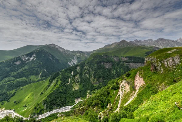 Горная панорама - Казбеги, Грузия — стоковое фото