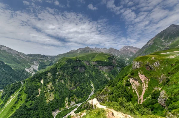 山地全景-卡兹贝吉, 佐治亚州 — 图库照片