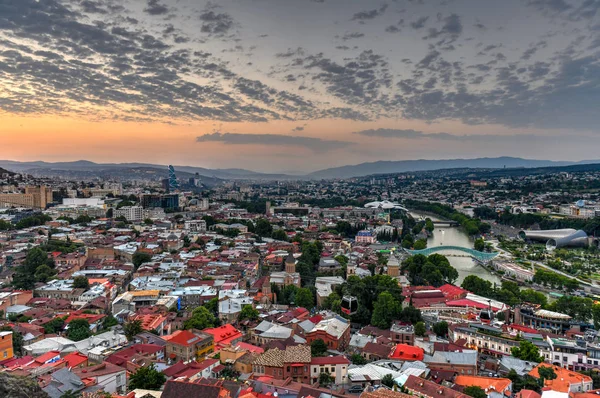 Vista panorâmica da cidade - Tbilisi, Geórgia — Fotografia de Stock