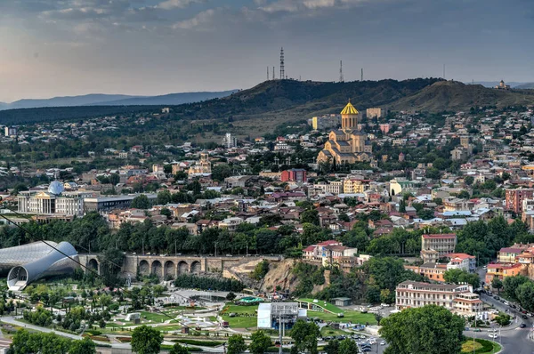 Vista panorámica de la ciudad - Tiflis, Georgia — Foto de Stock