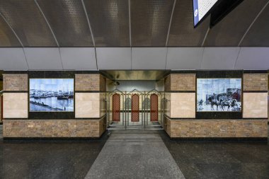 Azerbaycan'da Bakü Metrosu.