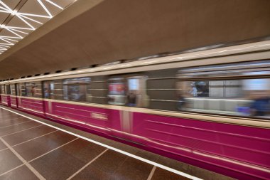 Azerbaycan'da Bakü Metrosu.