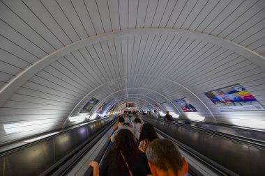 Azerbaycan'da Bakü Metrosu.