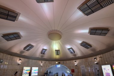 Azerbaycan'da Bakü Metrosu.