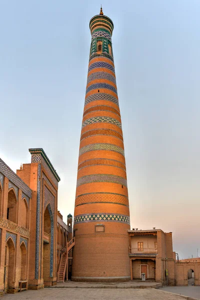 Islam Khoja Minaret - Khiva, Uzbequistão — Fotografia de Stock