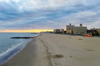 New York 'taki Brighton ve Coney adalarının hava manzarası..