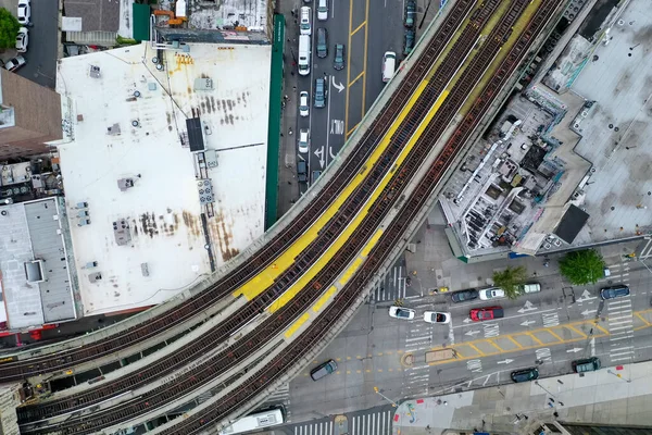 Vías Del Metro Largo Del Sur Brooklyn Que Sirve Coney — Foto de Stock