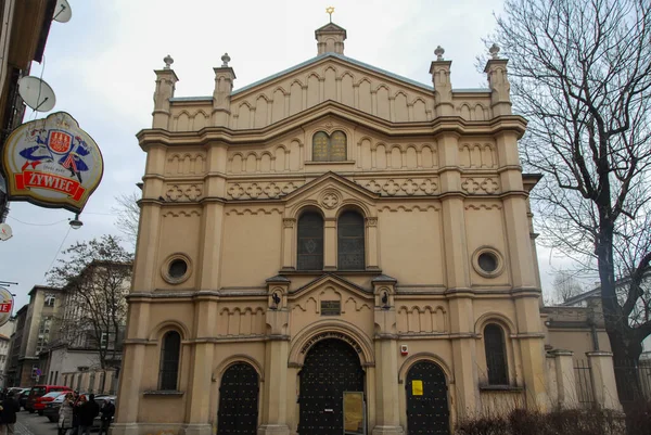 Krakau Polen Jan 2007 Temple Synagoge Miodowa Street Kazimierz Historische — Stockfoto