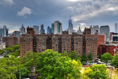 New York şehir merkezinin ve Çin Mahallesinin hava manzarası.