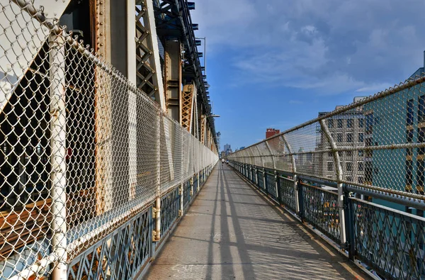 Pedestrian Path Manhattan Bridge New York City — Stock Photo, Image