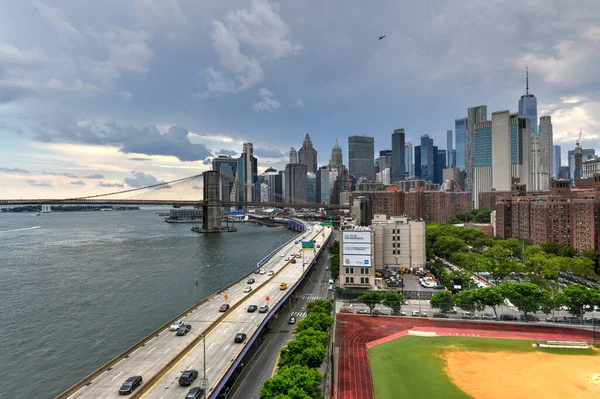 New York City Jun 2020 Panoramic View East River Brooklyn — Stock Photo, Image